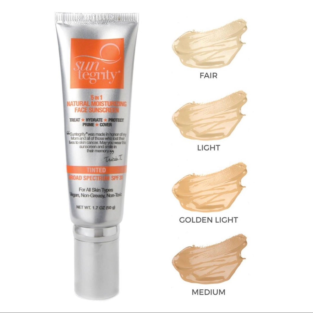 5 in 1 Natural Moisturizing Face Sunscreen - Tinted SPF 30